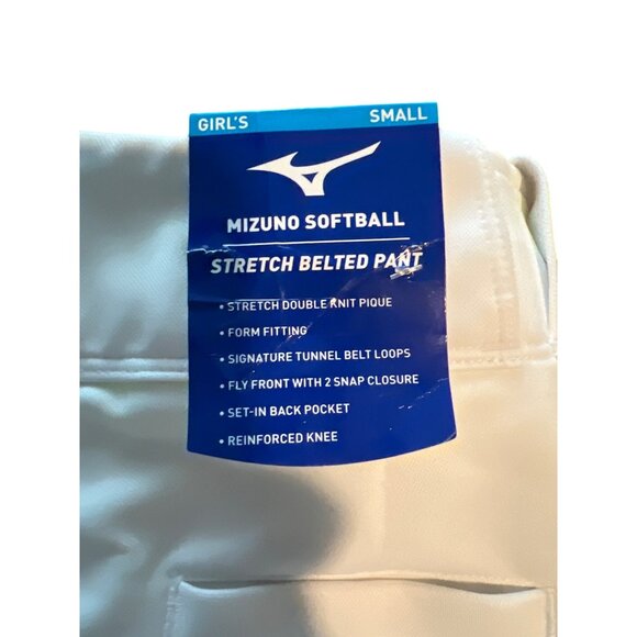 Mizuno Girls Small Softball Stretch Belted Pant - Picture 2 of 8